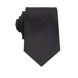 custom fashion mens polyester black necktie 