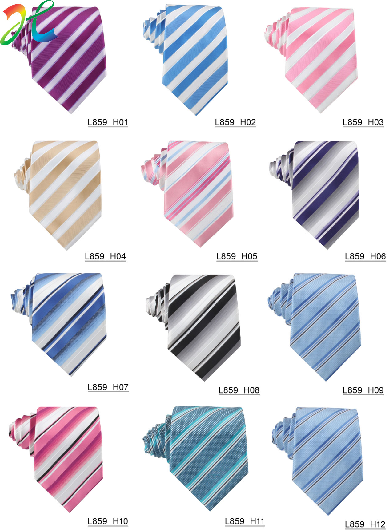 polyester stripes ties