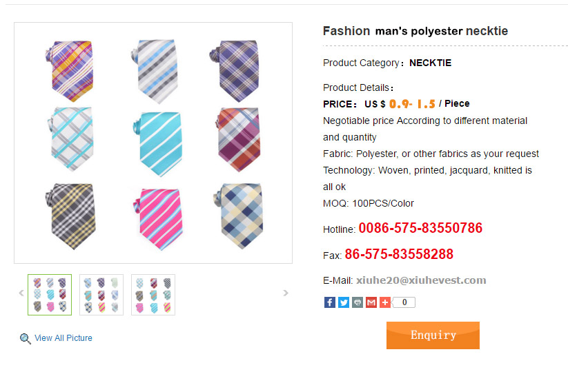 custom tie factory