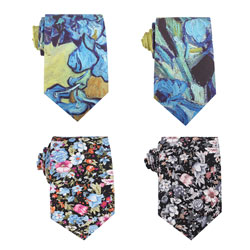 custom fashion mens printed cotton necktie