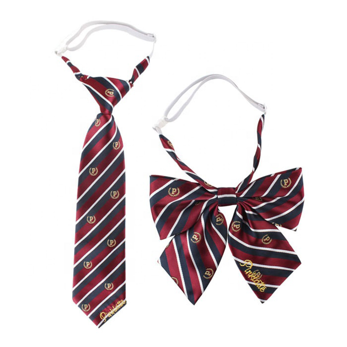 Tie and bow tie for students