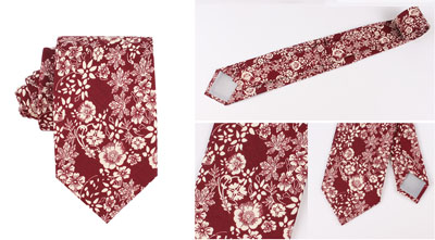 The production process of a printed necktie