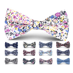 2019 custom printed cotton bow tie for party