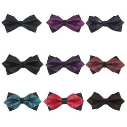 Fashion decorative sharp-angled polyester bow tie