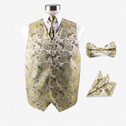 Customize various paisley party vest set