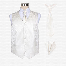 silk wedding vest set for men