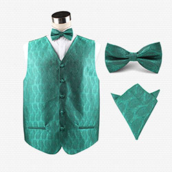 party polyester vest set for men