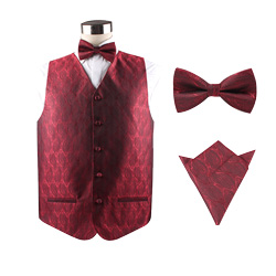 Custom wedding silk vest set for men