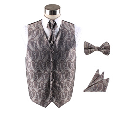 Fashion custom Polyester wedding vest set for men
