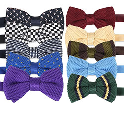 Factory Outlet Custom fashion knitted bow ties for Adults and children