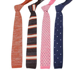 2019 new designs Fashion mens knitted cotton&linen tie