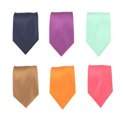 Fashion plain polyester ties