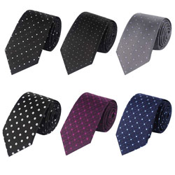 New style dot polyester business ties
