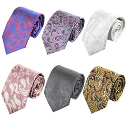 Factory custom high-end silk business Paisley tie