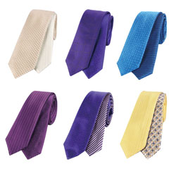 fashion plain reversible silk ties