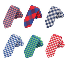 Fashion plaid cotton ties