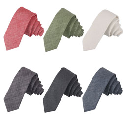 Fashion plain cotton ties