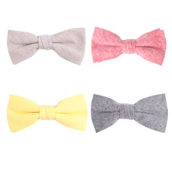 New style cotton plain bow ties