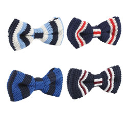 Fashion polyester knitted bow tie