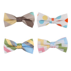 Fancy printed cotton bow tie