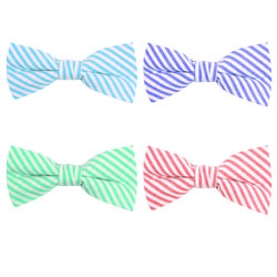 Fashion striped casual cotton bow tie