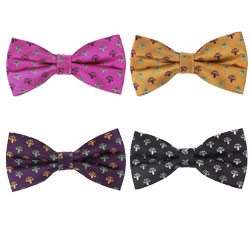 Fashion silk woven flower bow tie