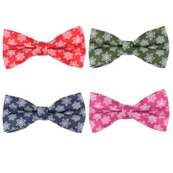 High-end silk woven snowflake bow tie