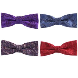 New style silk paisley bow tie