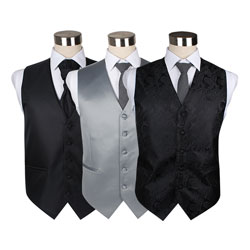 Mens formal polyester suit business waistcoat