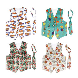 Spring Casual Cartoon Printed Kids Fashion Party Kids Waistcoat