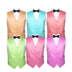 Mens fashion colorful polyester hotel waiter vest