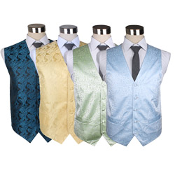 Fashion Mens woven paisley  polyester wedding Waistcoat