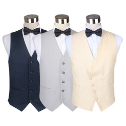 Fashion Mens waiter Solid Color Casual cotton Waistcoat