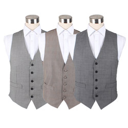Men's custom solid color casual cotton waistcoat