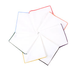 Men's and kids Pure white casual cotton pocket squares