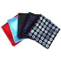 Fashion party mens polyester Woven dot pattern Pocket Square