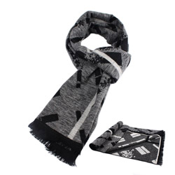 Fashion winter men's grey viscose scarf