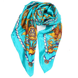 Latest 2019 high-end 100% silk printed scarves for ladies