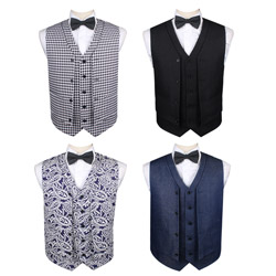 Fashion men's casual double-breasted TR vest