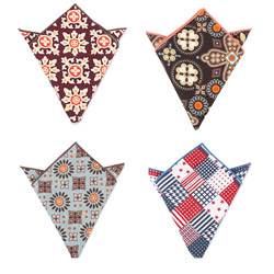 Xiuhe Factory ladies fashion cotton pocket square with Different designs
