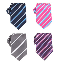 2019 New design Fashion mens striped business polyester tie