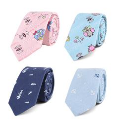 2019 fashion children's cartoon cotton printed kids necktie