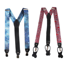 2019 custom printed and woven polyester suspender