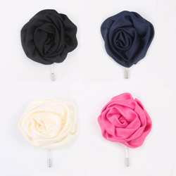 Fashion polyester flower Brooch pure color