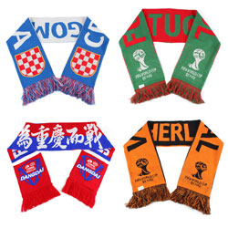 2019 winter Custom made soccer Football match scarf for fans