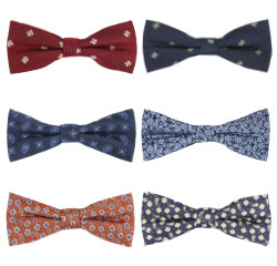 Custom wholesale Handmade 100% Silk Woven Sequin Floral Bow Ties for Men