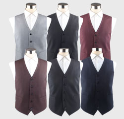 Suit Accessories Mens New Design Polyester Strip V Shaped Waistcoat Vest