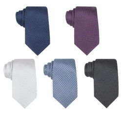 China Custom Woven Plain Black Necktie for Men Italian