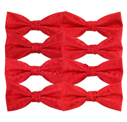 Custom Mens Polyester Cheap Red Wedding Bow Ties for Wholesale