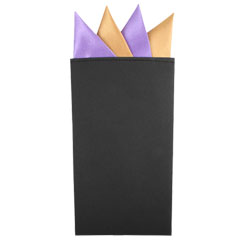 Hot Selling Men's Wedding Polyester Pre Folded Solid Color Gentry Cardboard Pocket Squares